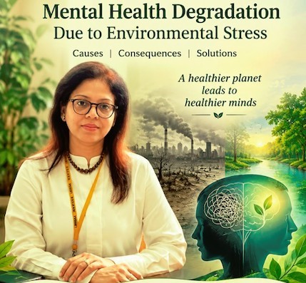 Mental health degradation due to environmental stress  